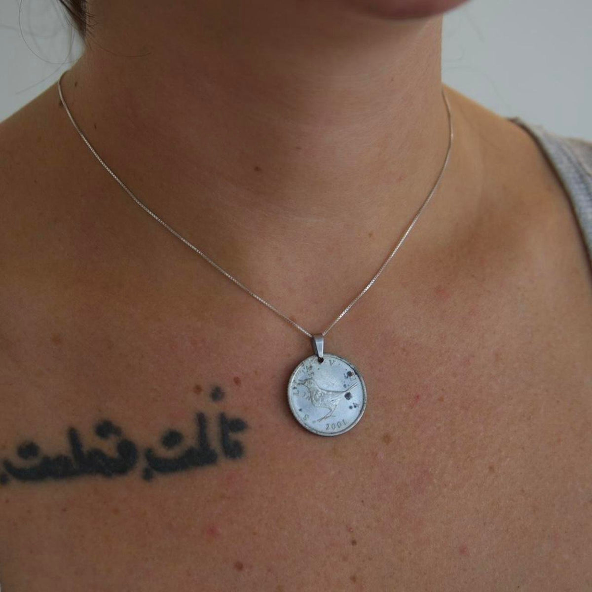 Croatian coin necklace handmade on