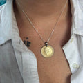 Gold italian coin necklace with