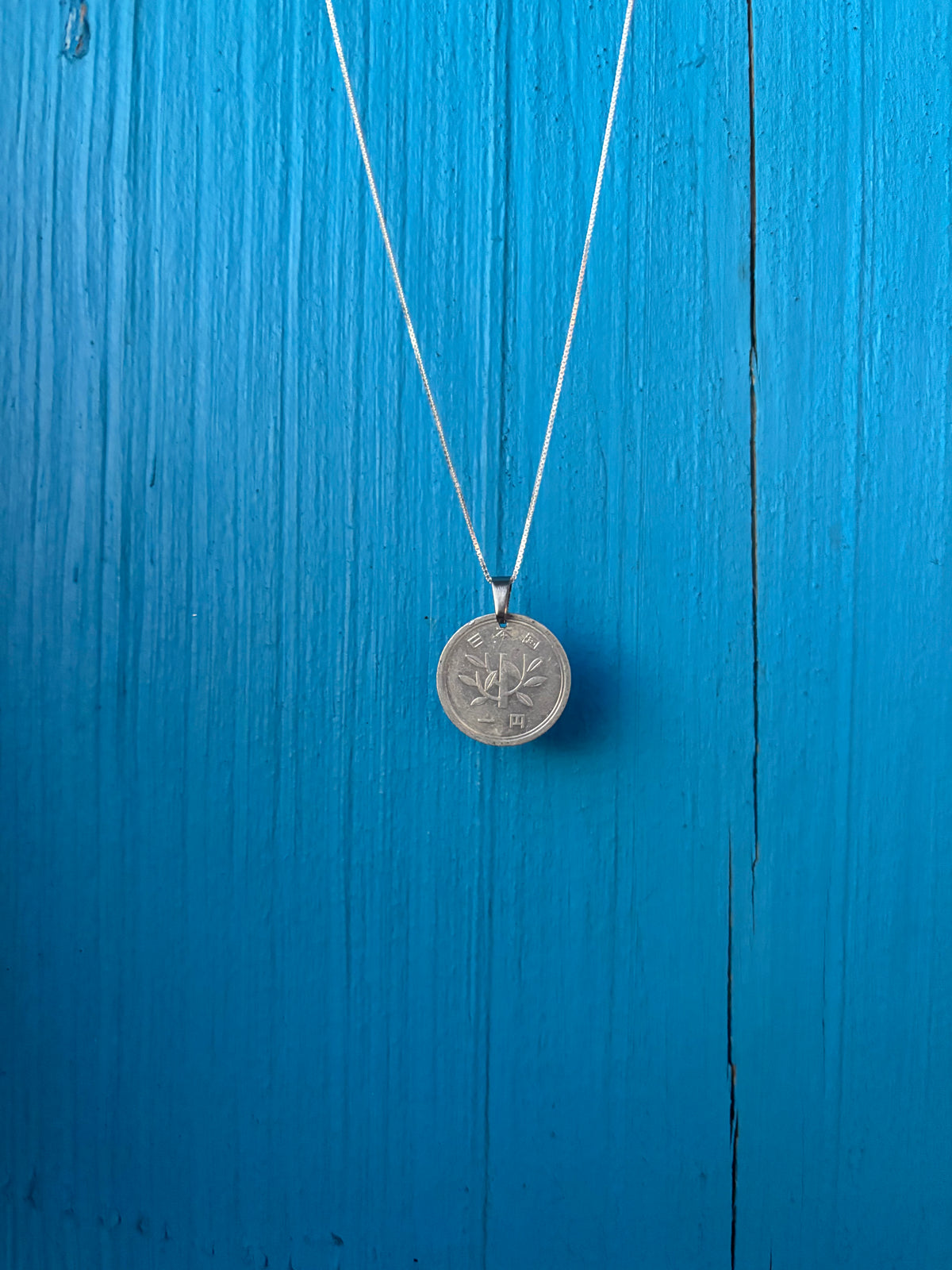 Japanese Flower Coin Necklace