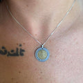 Mexican bimetallic coin pendant 1